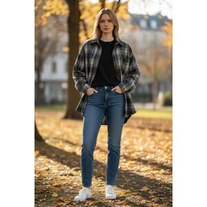 BDG Flannel Button Down Grunge Streetwear Vibe Long Sleeve Plaid Shirt XS Urban